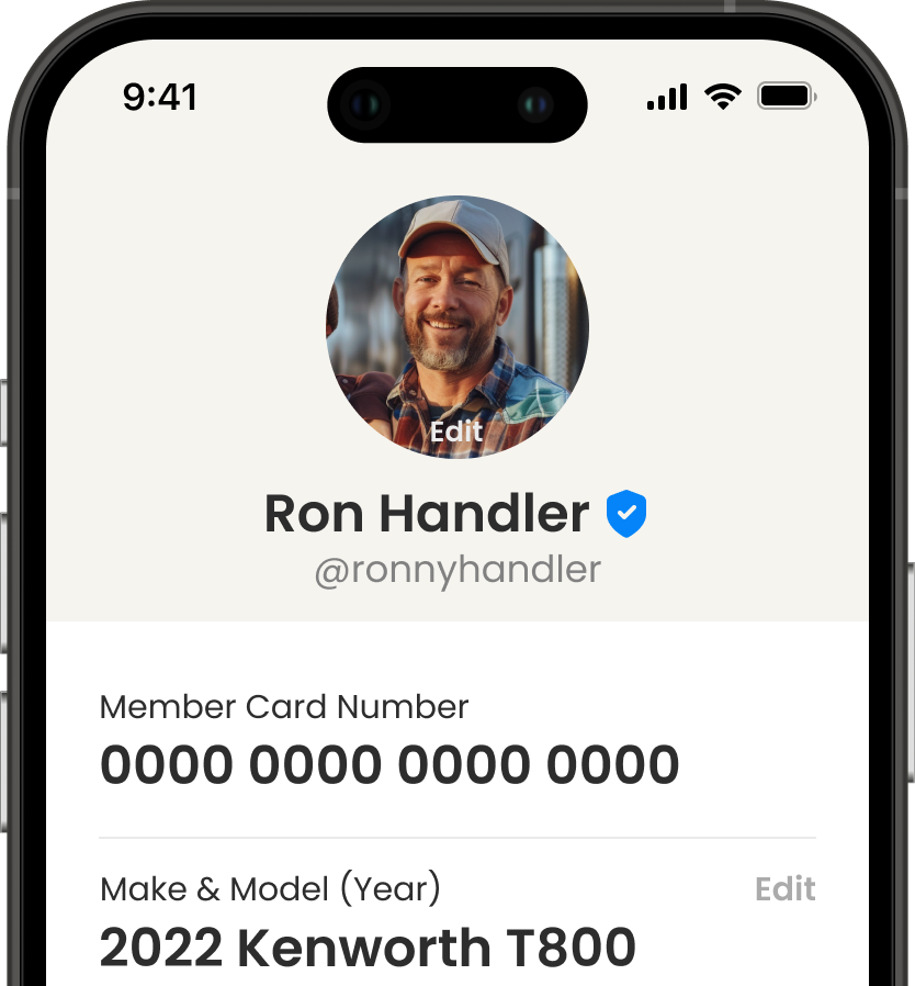 Driver profile page
